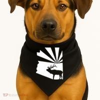 Arizona State Elk Hunting USA-Made Doggie Bandana thumb 1