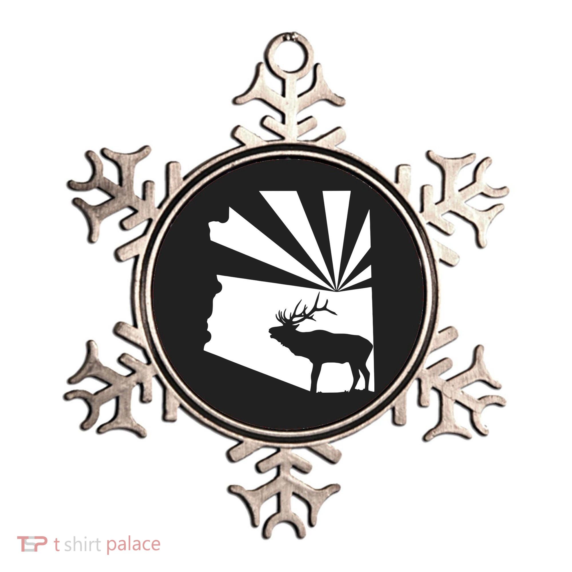 Arizona State Elk Hunting Ornament
