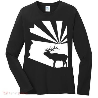 Arizona State Elk Hunting Women's Long Sleeve Shirt