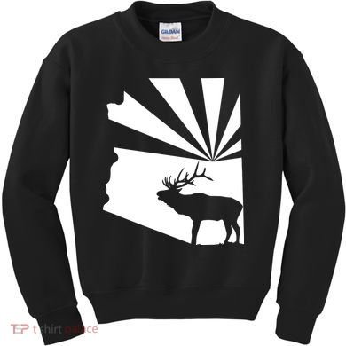 Arizona State Elk Hunting Kids Sweatshirt