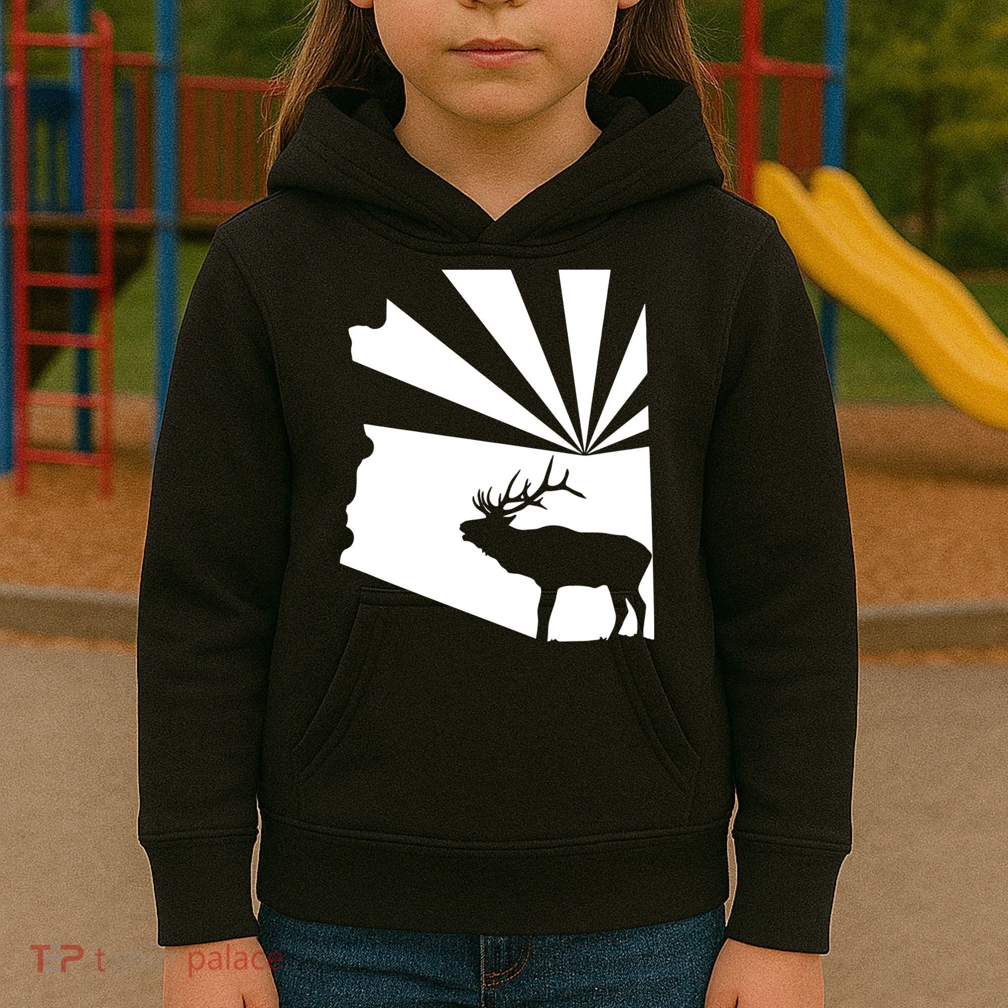 Arizona State Elk Hunting Kids Hoodie