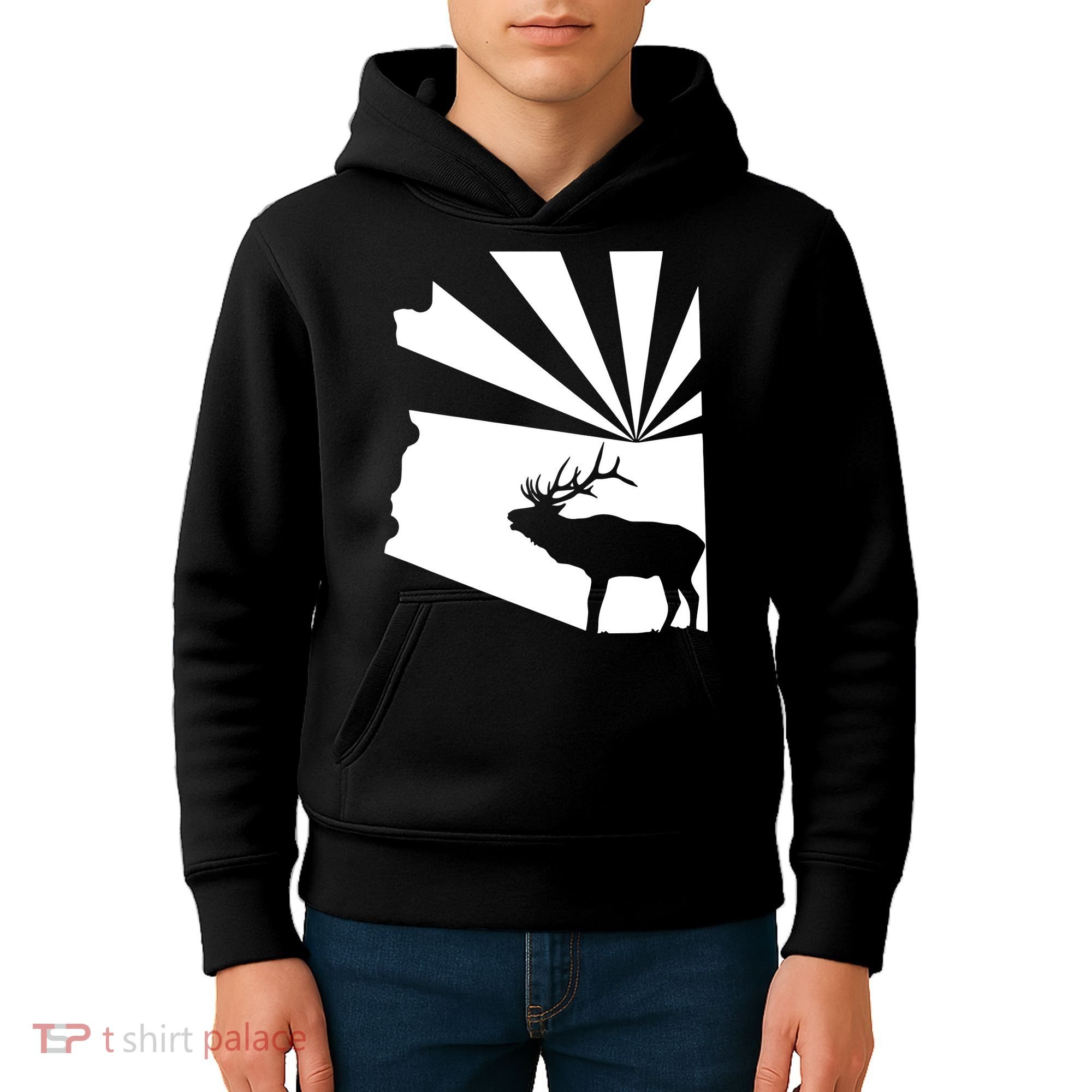 Arizona State Elk Hunting Kids Hoodie