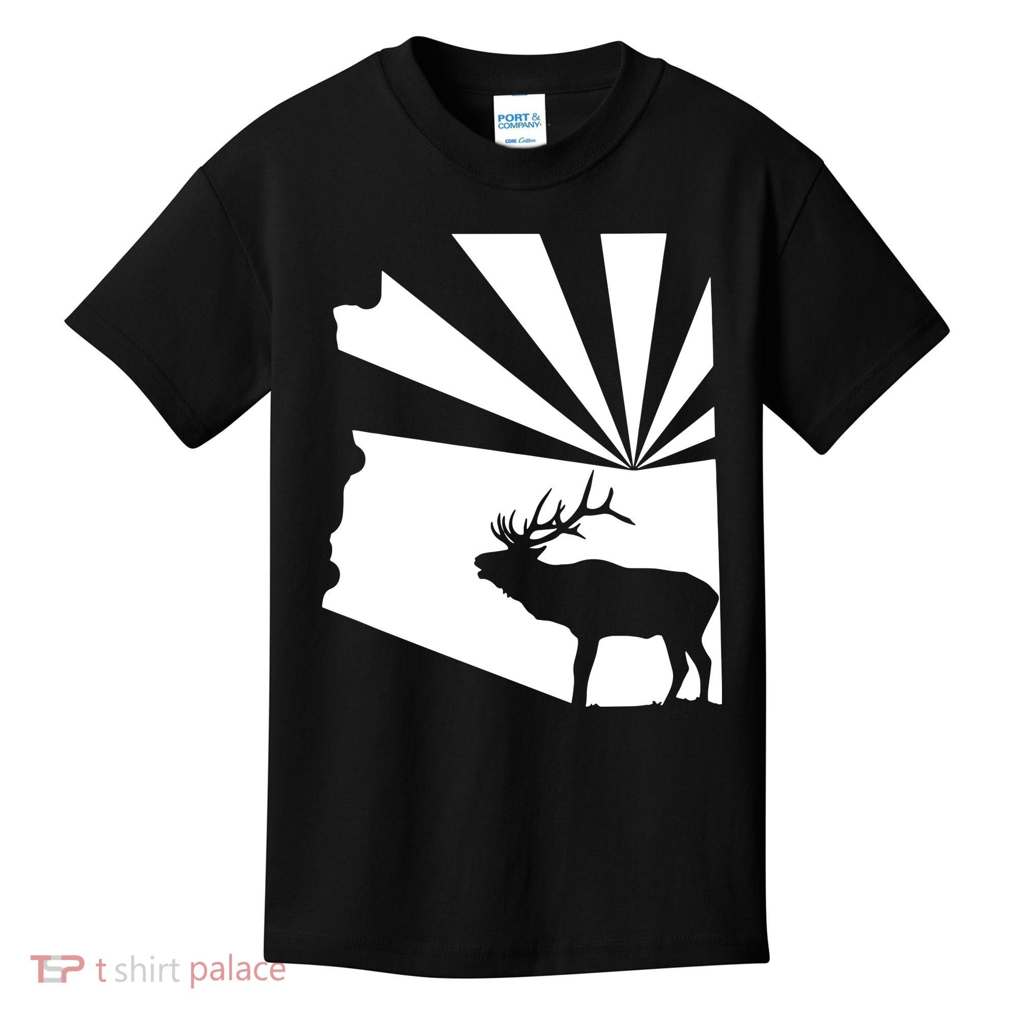 Arizona State Elk Hunting Kids T-Shirt