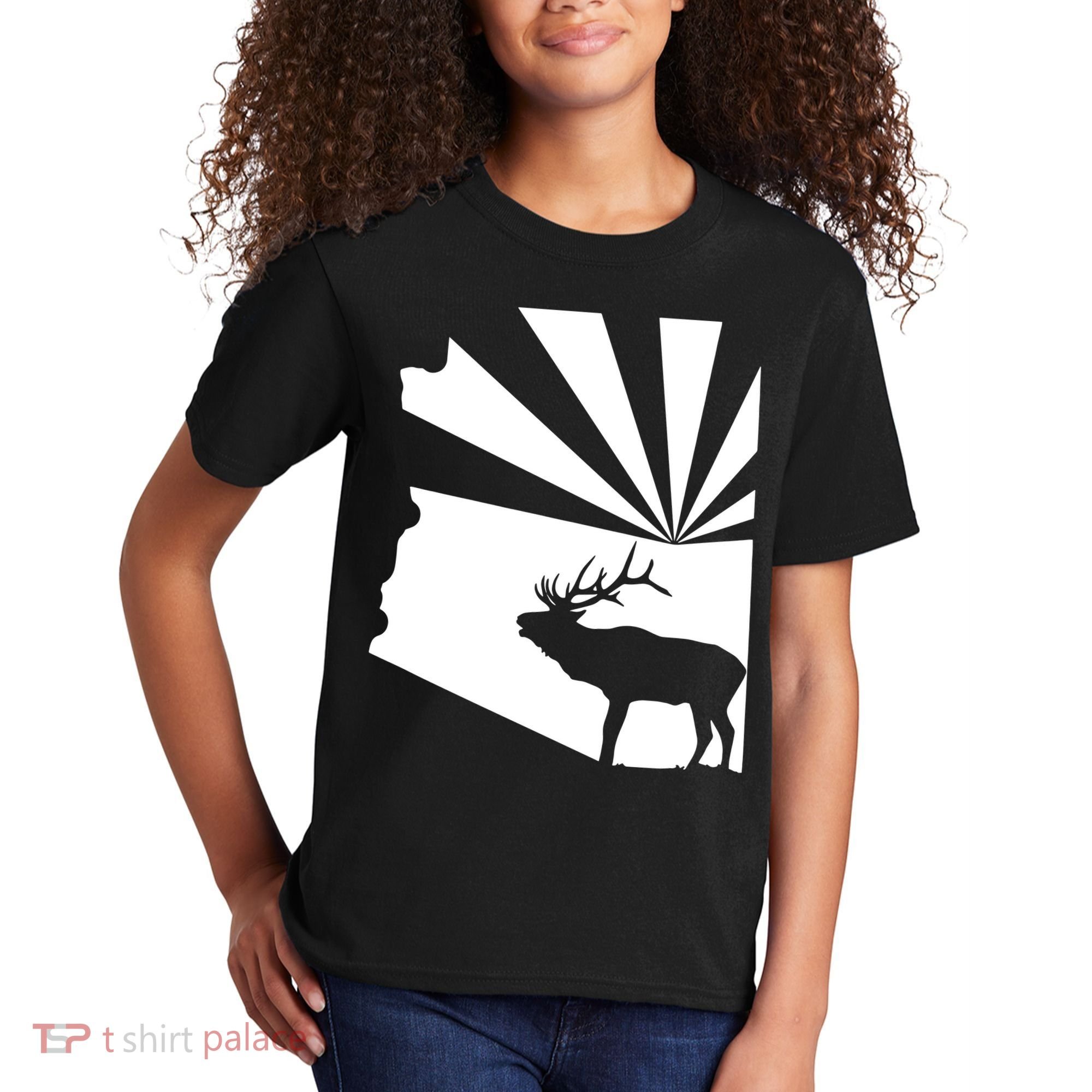 Arizona State Elk Hunting Kids T-Shirt
