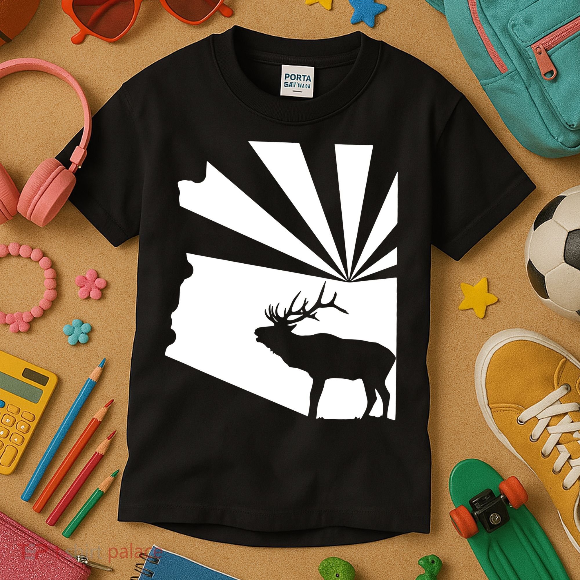 Arizona State Elk Hunting Kids T-Shirt