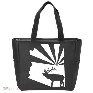 Arizona State Elk Hunting Tote Bag