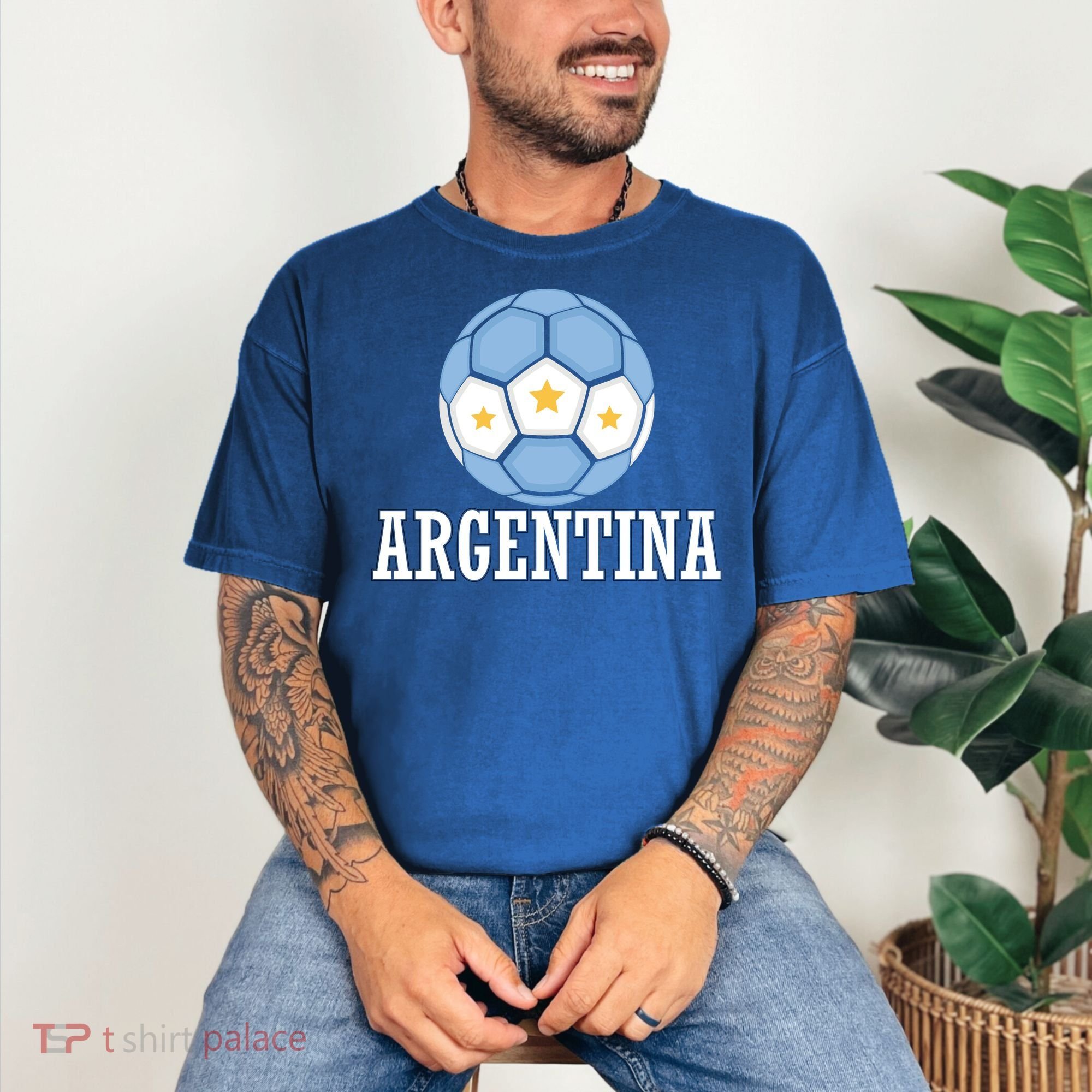 Argentina Soccer Fan Apparel Comfort Colors T-Shirt