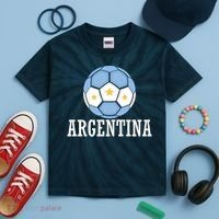 Argentina Soccer Fan Apparel Kids Tie-Dye T-Shirt thumb 2