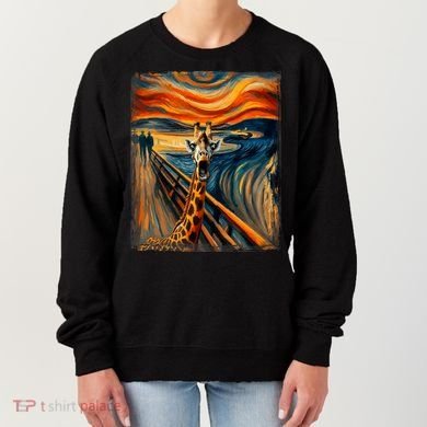 Artsy Scream For Giraffe Lovers Artistic Giraffe Women's Sweatshirt