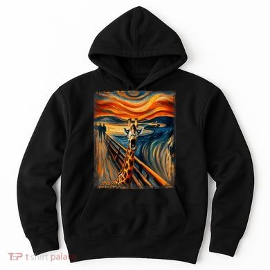 Artsy Scream For Giraffe Lovers Artistic Giraffe Hoodie