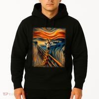 Artsy Scream For Giraffe Lovers Artistic Giraffe Hoodie thumb 2