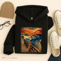 Artsy Scream For Giraffe Lovers Artistic Giraffe Hoodie thumb 4