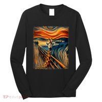 Artsy Scream For Giraffe Lovers Artistic Giraffe Long Sleeve Shirt thumb 0