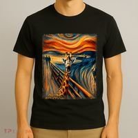Artsy Scream For Giraffe Lovers Artistic Giraffe T-Shirt thumb 3