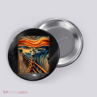 Artsy Scream For Giraffe Lovers Artistic Giraffe Button