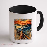Artsy Scream For Giraffe Lovers Artistic Giraffe Coffee Mug thumb 1
