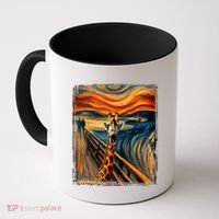 Artsy Scream For Giraffe Lovers Artistic Giraffe Coffee Mug thumb 0