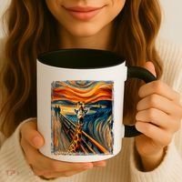 Artsy Scream For Giraffe Lovers Artistic Giraffe Coffee Mug thumb 3