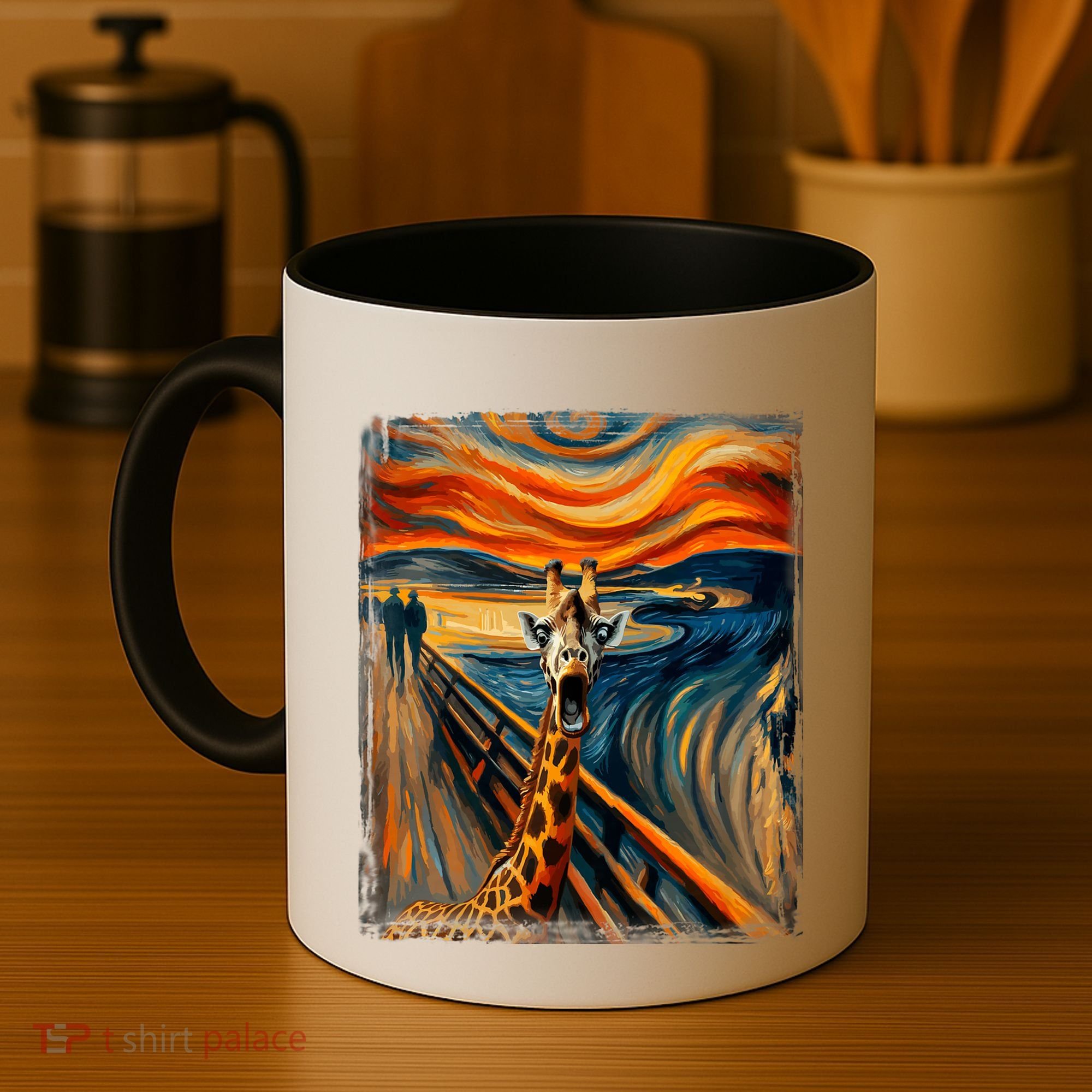 Artsy Scream For Giraffe Lovers Artistic Giraffe Coffee Mug