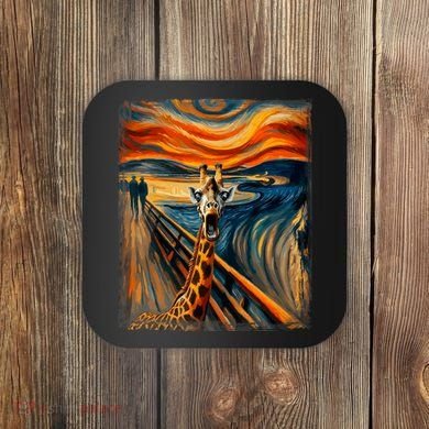 Artsy Scream For Giraffe Lovers Artistic Giraffe Coaster