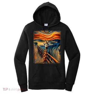 Artsy Scream For Giraffe Lovers Artistic Giraffe Women's Hoodie