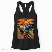 Artsy Scream For Giraffe Lovers Artistic Giraffe Women's Tank Top thumb 0