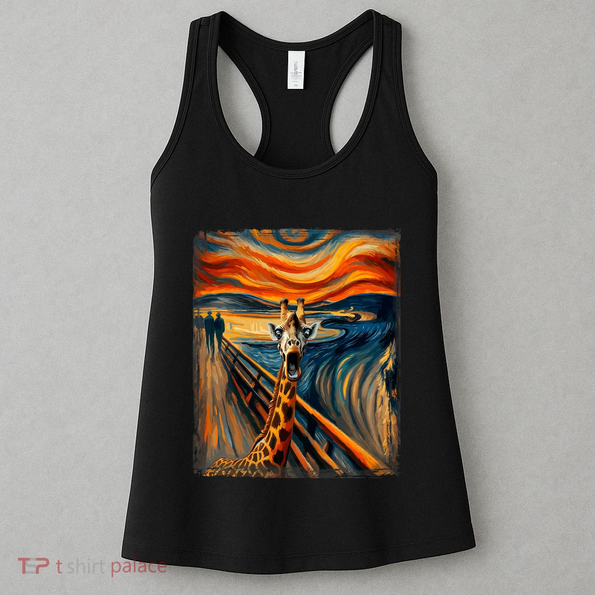 Artsy Scream For Giraffe Lovers Artistic Giraffe Women's Tank Top