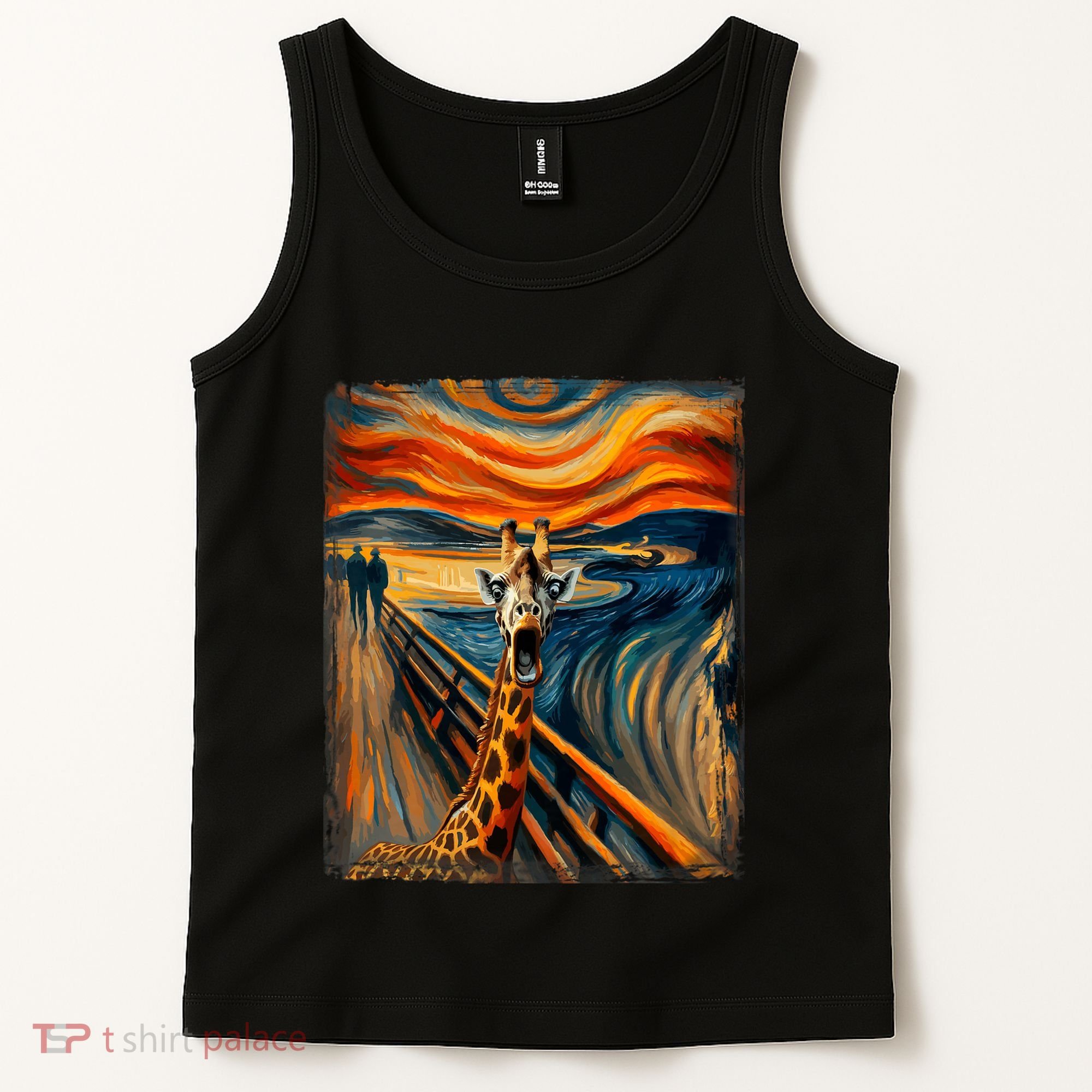 Artsy Scream For Giraffe Lovers Artistic Giraffe Tank Top