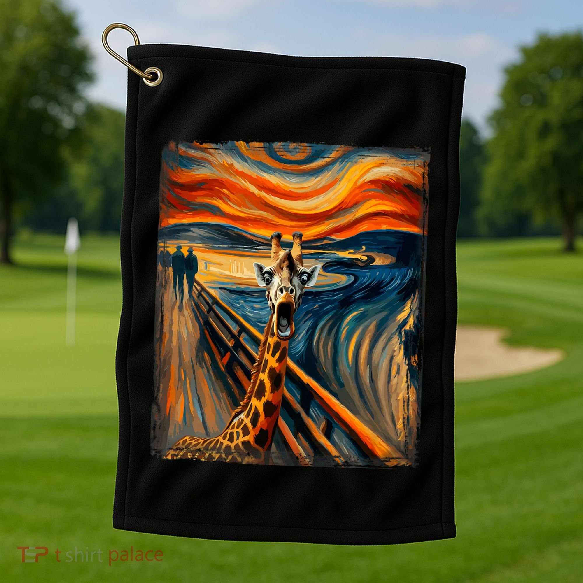 Artsy Scream For Giraffe Lovers Artistic Giraffe Golf Towel