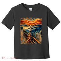 Artsy Scream For Giraffe Lovers Artistic Giraffe Toddler T-Shirt thumb 0