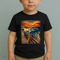 Artsy Scream For Giraffe Lovers Artistic Giraffe Toddler T-Shirt thumb 2