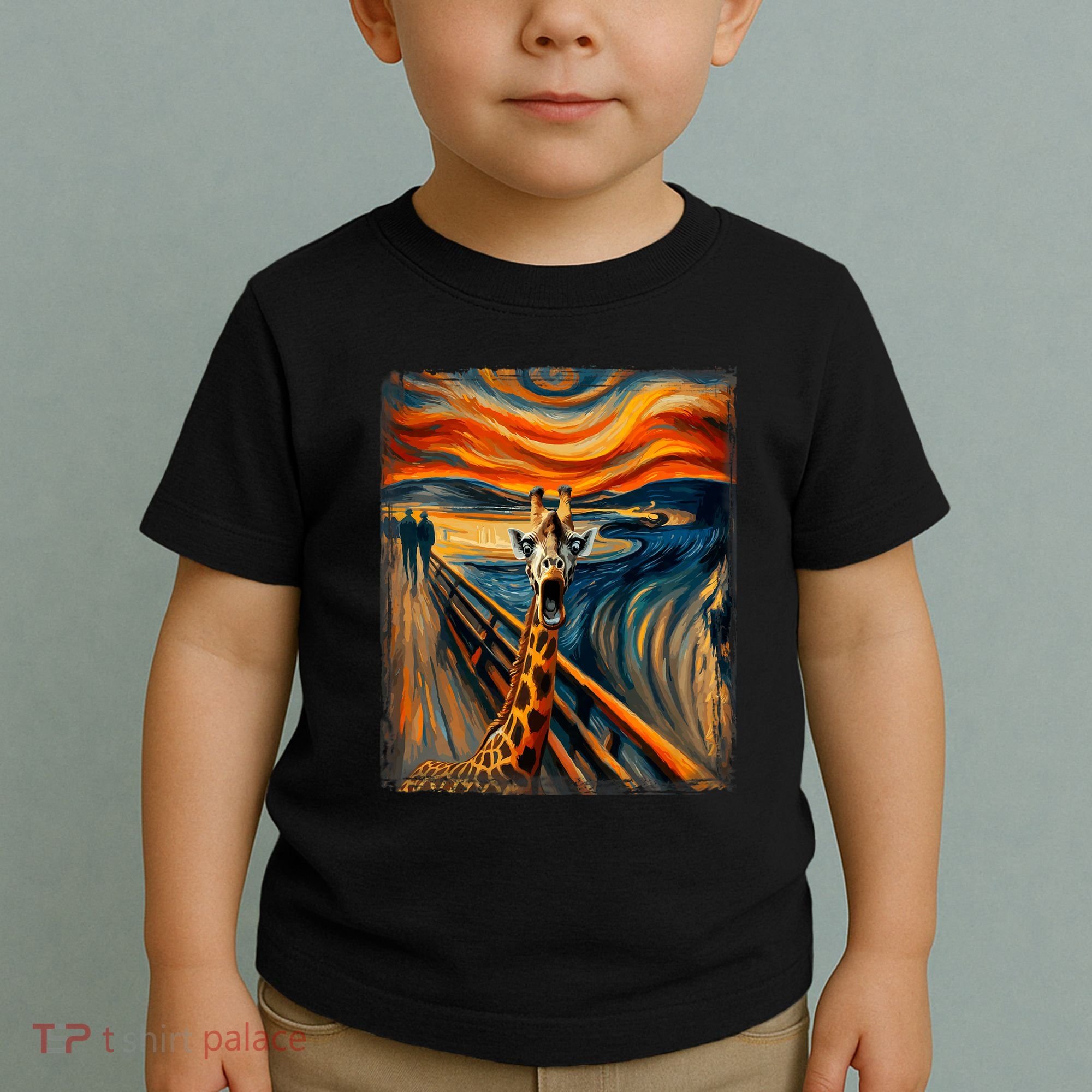 Artsy Scream For Giraffe Lovers Artistic Giraffe Toddler T-Shirt