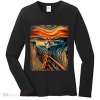 Artsy Scream For Giraffe Lovers Artistic Giraffe Women's Long Sleeve Shirt thumb 0