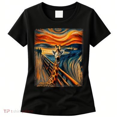 Artsy Scream For Giraffe Lovers Artistic Giraffe Women's T-Shirt