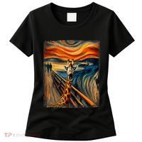 Artsy Scream For Giraffe Lovers Artistic Giraffe Women's T-Shirt thumb 0