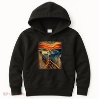 Artsy Scream For Giraffe Lovers Artistic Giraffe Kids Hoodie thumb 0