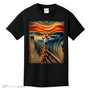 Artsy Scream For Giraffe Lovers Artistic Giraffe Kids T-Shirt