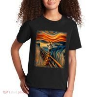 Artsy Scream For Giraffe Lovers Artistic Giraffe Kids T-Shirt thumb 2