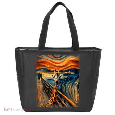 Artsy Scream For Giraffe Lovers Artistic Giraffe Tote Bag