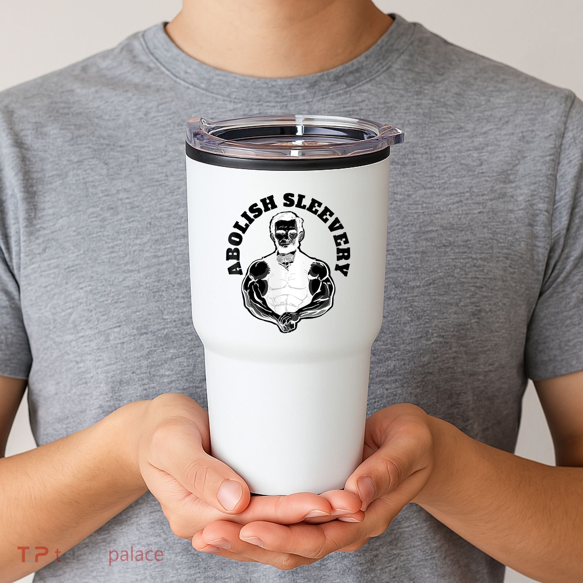 Abolish Sleevery Funny Abraham Lincoln Free The Sleeves Tank Top Tumbler