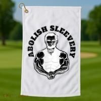 Abolish Sleevery Funny Abraham Lincoln Free The Sleeves Tank Top Golf Towel thumb 1