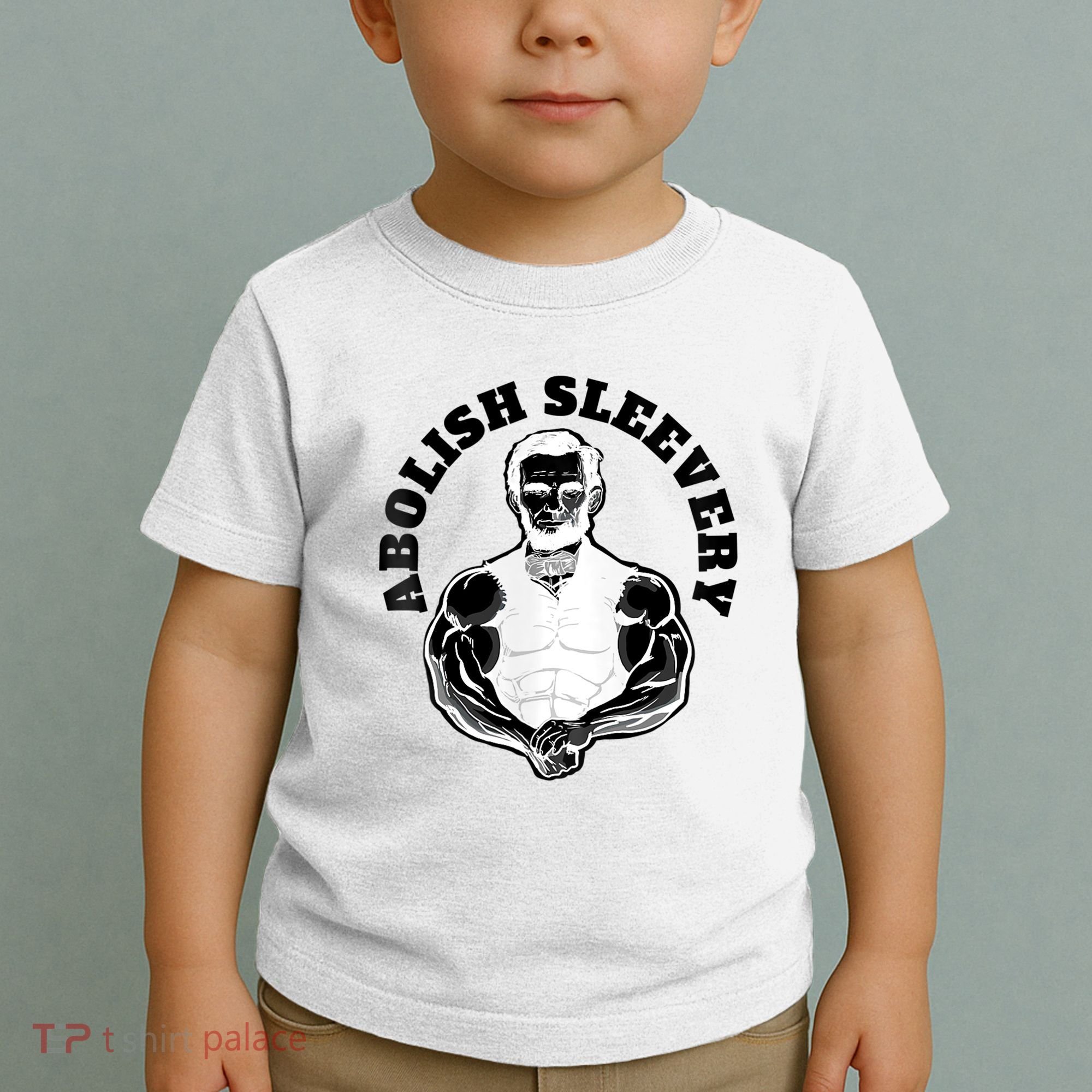Abolish Sleevery Funny Abraham Lincoln Free The Sleeves Tank Top Toddler T-Shirt