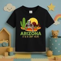 Arizona Skeleton Funny Arizona American Toddler T-Shirt thumb 3