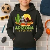 Arizona Skeleton Funny Arizona American Kids Hoodie thumb 2