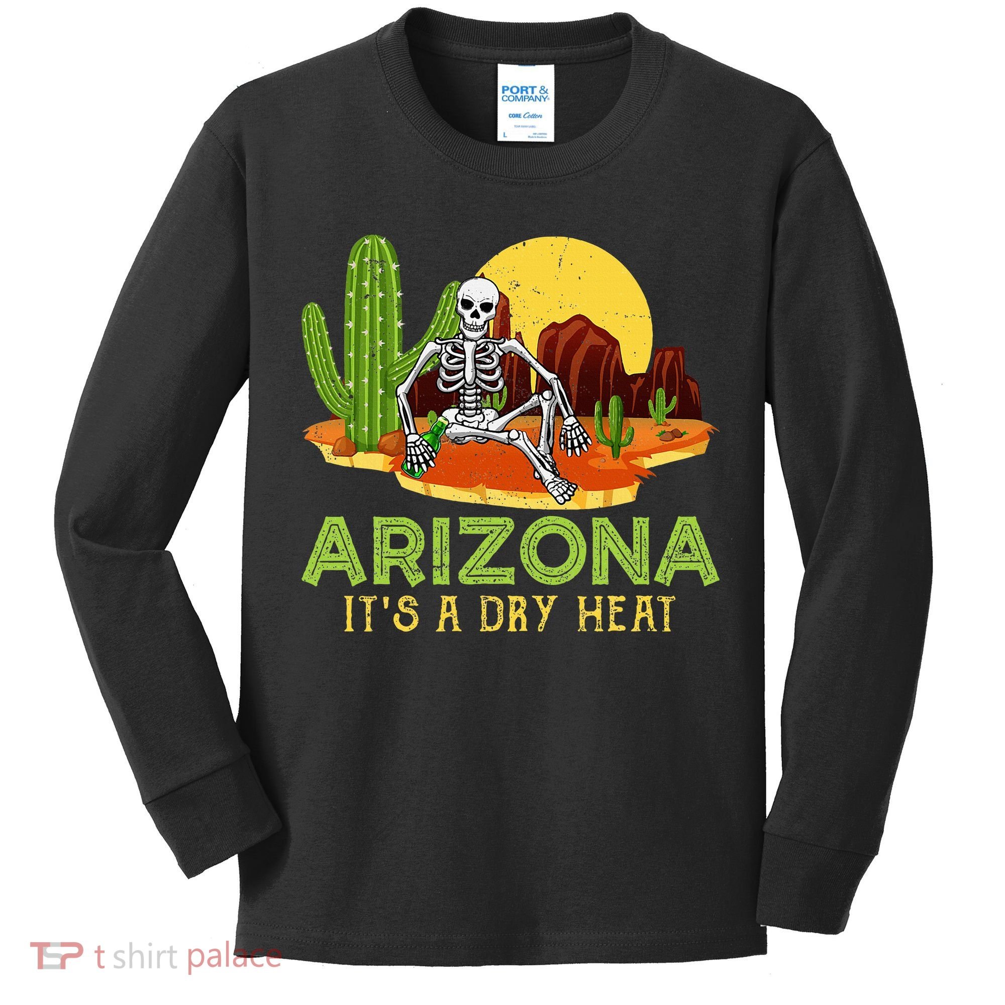 Arizona Skeleton Funny Arizona American Kids Long Sleeve Shirt