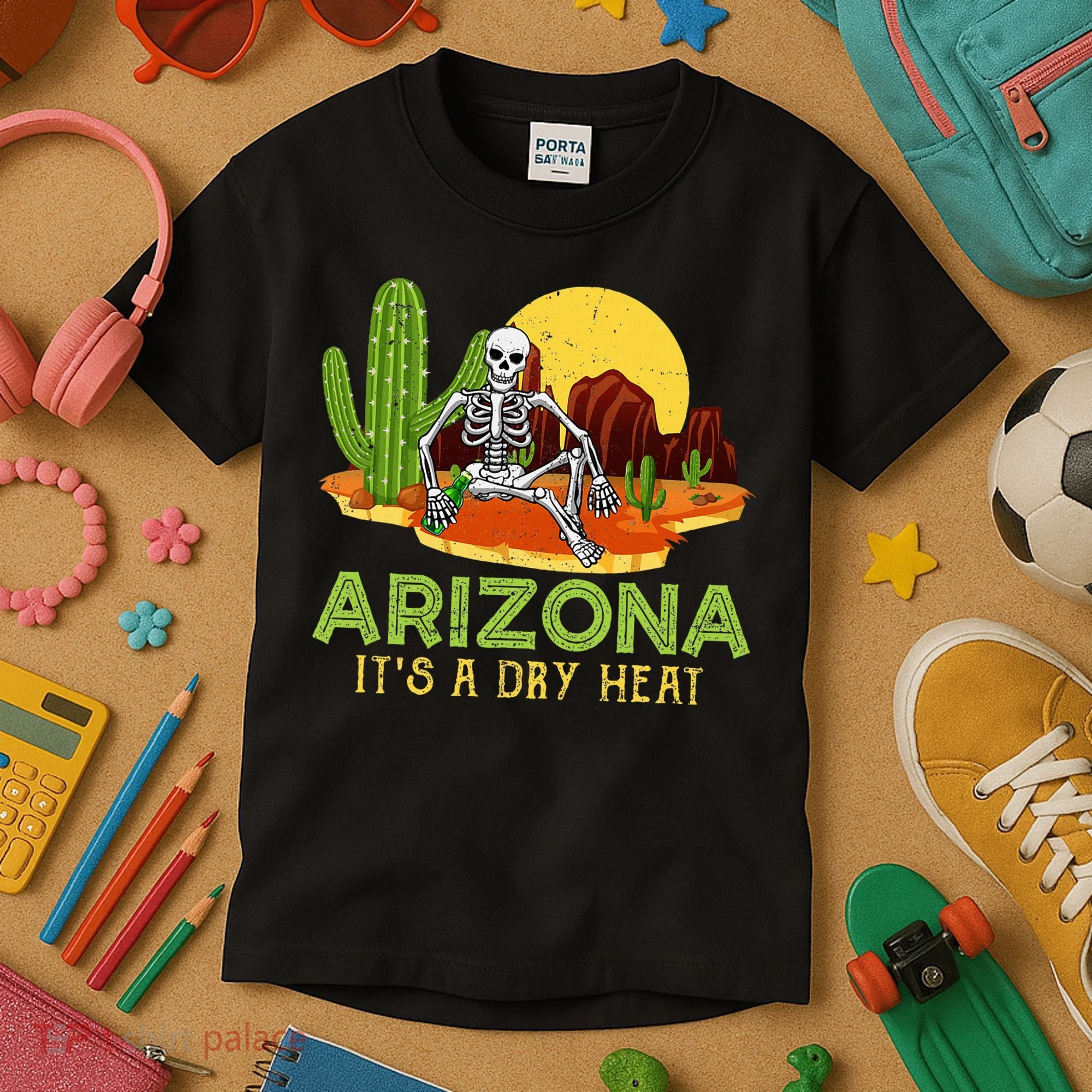 Arizona Skeleton Funny Arizona American Kids T-Shirt
