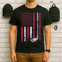 American Sports Flag Breast Cancer Awareness Golf Club T-Shirt thumb 6
