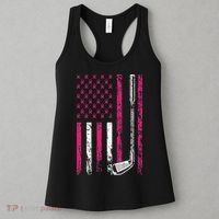American Sports Flag Breast Cancer Awareness Golf Club Women's Tank Top thumb 3