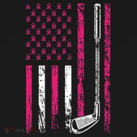 American Sports Flag Breast Cancer Awareness Golf Club Women's Tank Top thumb 5