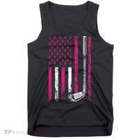 American Sports Flag Breast Cancer Awareness Golf Club Tank Top thumb 0